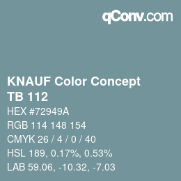 カラーコード: KNAUF Color Concept - TB 112 | qconv.com