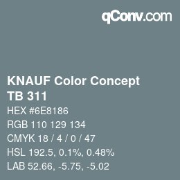 Color code: KNAUF Color Concept - TB 311 | qconv.com