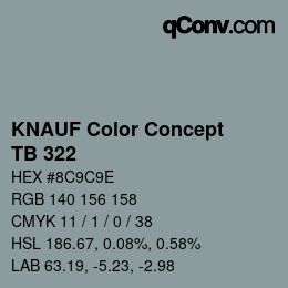 カラーコード: KNAUF Color Concept - TB 322 | qconv.com