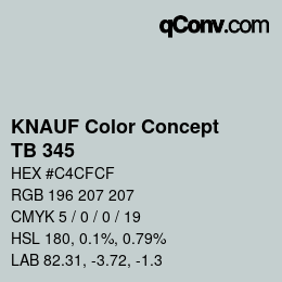 カラーコード: KNAUF Color Concept - TB 345 | qconv.com
