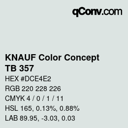 カラーコード: KNAUF Color Concept - TB 357 | qconv.com