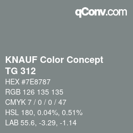 Código de color: KNAUF Color Concept - TG 312 | qconv.com