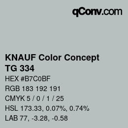 Farbcode: KNAUF Color Concept - TG 334 | qconv.com