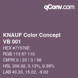 Farbcode: KNAUF Color Concept - VB 001 | qconv.com