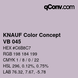 Color code: KNAUF Color Concept - VB 045 | qconv.com