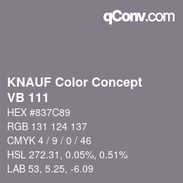 Color code: KNAUF Color Concept - VB 111 | qconv.com