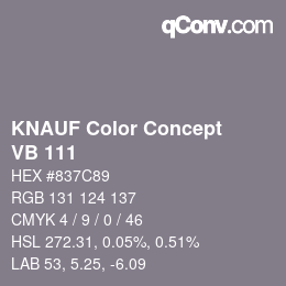 Code couleur: KNAUF Color Concept - VB 111 | qconv.com