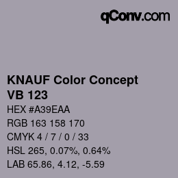 Color code: KNAUF Color Concept - VB 123 | qconv.com