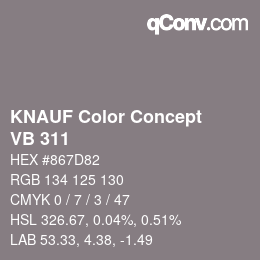 Código de color: KNAUF Color Concept - VB 311 | qconv.com