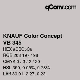 Color code: KNAUF Color Concept - VB 345 | qconv.com