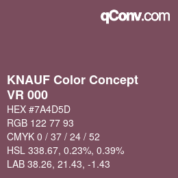 カラーコード: KNAUF Color Concept - VR 000 | qconv.com