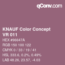 Color code: KNAUF Color Concept - VR 011 | qconv.com