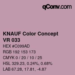 Farbcode: KNAUF Color Concept - VR 033 | qconv.com