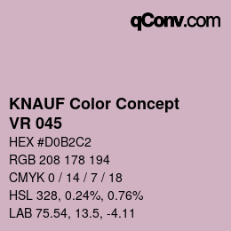 カラーコード: KNAUF Color Concept - VR 045 | qconv.com