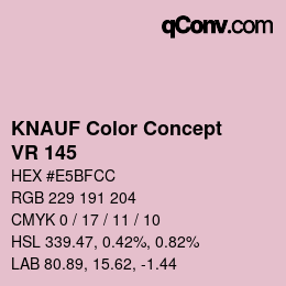 Code couleur: KNAUF Color Concept - VR 145 | qconv.com
