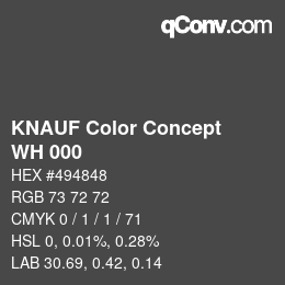 Código de color: KNAUF Color Concept - WH 000 | qconv.com