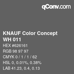 Código de color: KNAUF Color Concept - WH 011 | qconv.com