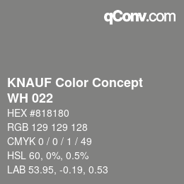 Farbcode: KNAUF Color Concept - WH 022 | qconv.com