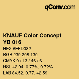 Farbcode: KNAUF Color Concept - YB 016 | qconv.com