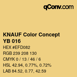 Color code: KNAUF Color Concept - YB 016 | qconv.com