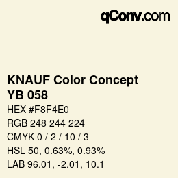 Código de color: KNAUF Color Concept - YB 058 | qconv.com