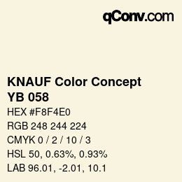 カラーコード: KNAUF Color Concept - YB 058 | qconv.com