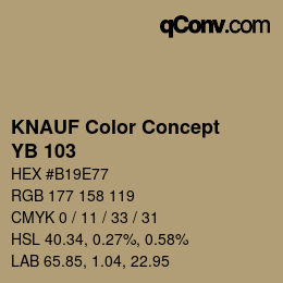 Código de color: KNAUF Color Concept - YB 103 | qconv.com