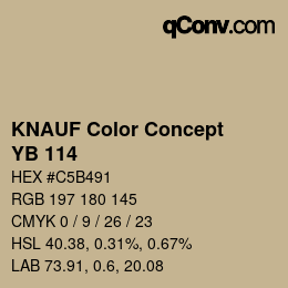 カラーコード: KNAUF Color Concept - YB 114 | qconv.com