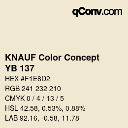 カラーコード: KNAUF Color Concept - YB 137 | qconv.com