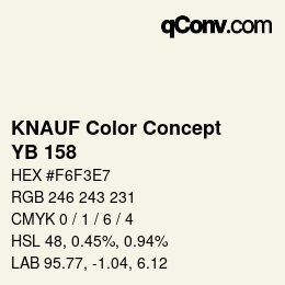 カラーコード: KNAUF Color Concept - YB 158 | qconv.com