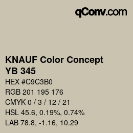 Color code: KNAUF Color Concept - YB 345 | qconv.com