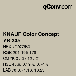 Código de color: KNAUF Color Concept - YB 345 | qconv.com