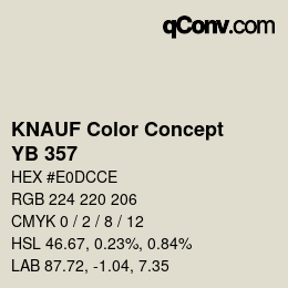 Color code: KNAUF Color Concept - YB 357 | qconv.com