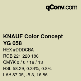 Color code: KNAUF Color Concept - YG 058 | qconv.com