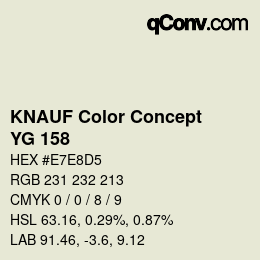 Farbcode: KNAUF Color Concept - YG 158 | qconv.com