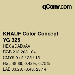 Farbcode: KNAUF Color Concept - YG 325 | qconv.com