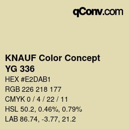 Color code: KNAUF Color Concept - YG 336 | qconv.com