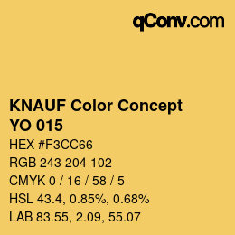 Farbcode: KNAUF Color Concept - YO 015 | qconv.com