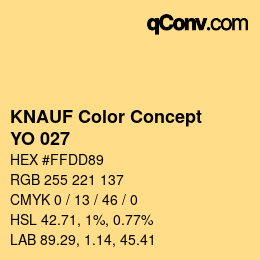 カラーコード: KNAUF Color Concept - YO 027 | qconv.com