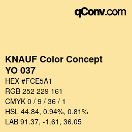 Farbcode: KNAUF Color Concept - YO 037 | qconv.com