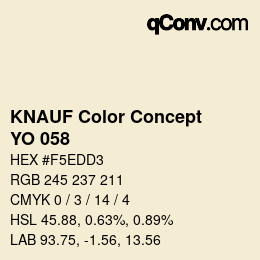 Color code: KNAUF Color Concept - YO 058 | qconv.com