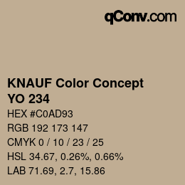 Color code: KNAUF Color Concept - YO 234 | qconv.com