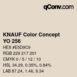 Color code: KNAUF Color Concept - YO 256 | qconv.com