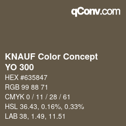 Color code: KNAUF Color Concept - YO 300 | qconv.com