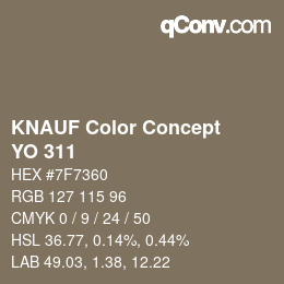 Color code: KNAUF Color Concept - YO 311 | qconv.com