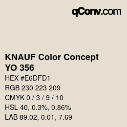 カラーコード: KNAUF Color Concept - YO 356 | qconv.com