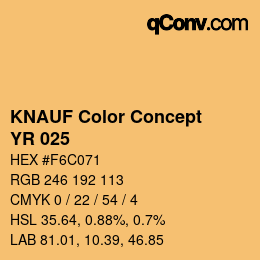 Farbcode: KNAUF Color Concept - YR 025 | qconv.com