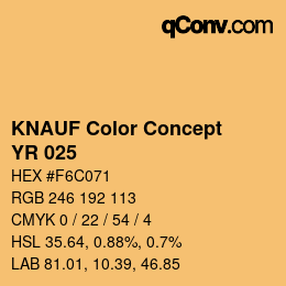カラーコード: KNAUF Color Concept - YR 025 | qconv.com