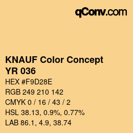 Color code: KNAUF Color Concept - YR 036 | qconv.com