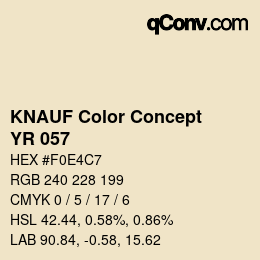 Farbcode: KNAUF Color Concept - YR 057 | qconv.com